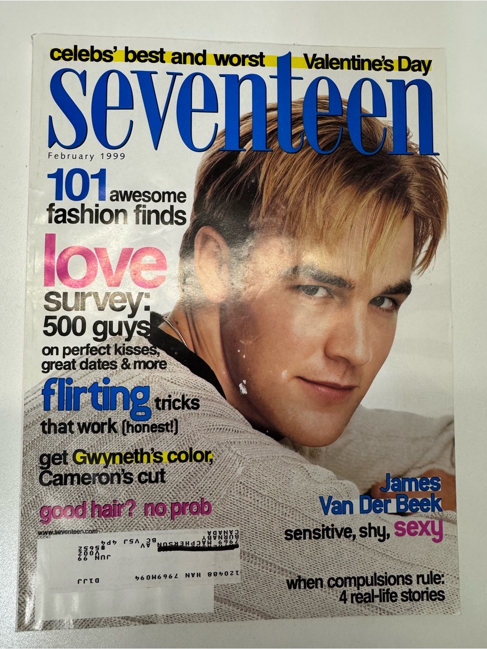 Seventeen 17 Teen Magazine February 1999 James Van Der Beek